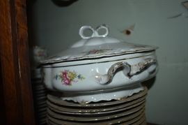 Gorgeous Antique Thun Mamora Pattern China Service for 12