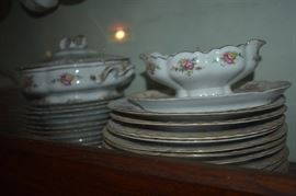 Gorgeous Antique Thun Mamora Pattern China Service for 12