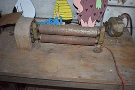 Antique Primitive Biscuit Roller has been motorized