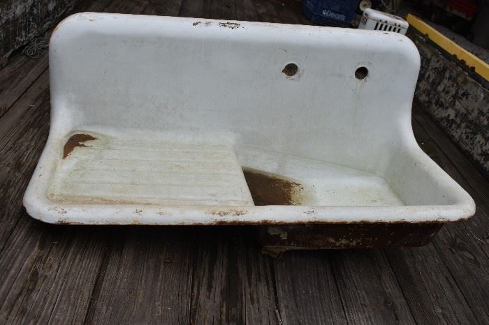 Even Antique Porcelain Sinks for that long anticipated "Kitchen Update!" ( this one seems to come complete with your 1st Supply of Water!! )