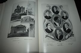 This is "The Crimson" Yearbook from the University of Kentucky dated 1899. It is in Beautiful Condition!!! I chose to put in a number of pictures of this Fascinating Book. I know there are many of you out there who are Undoubtedly related to or know of one or more of the people pictured here The pictures and drawings are Immaculate in Condition! I chose to picture the Faculty & Trustees along with each class Senior through Freshmen Liberal Arts College and the same School of Bible College. Enjoy!