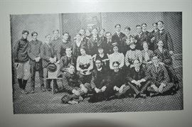 This is "The Crimson" Yearbook from the University of Kentucky dated 1899. It is in Beautiful Condition!!! I chose to put in a number of pictures of this Fascinating Book. I know there are many of you out there who are Undoubtedly related to or know of one or more of the people pictured here The pictures and drawings are Immaculate in Condition! I chose to picture the Faculty & Trustees along with each class Senior through Freshmen Liberal Arts College and the same School of Bible College. Enjoy!