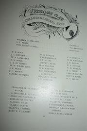 This is "The Crimson" Yearbook from the University of Kentucky dated 1899. It is in Beautiful Condition!!! I chose to put in a number of pictures of this Fascinating Book. I know there are many of you out there who are Undoubtedly related to or know of one or more of the people pictured here The pictures and drawings are Immaculate in Condition! I chose to picture the Faculty & Trustees along with each class Senior through Freshmen Liberal Arts College and the same School of Bible College. Enjoy!