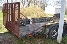 Tandem Flat Bed Trailer used frequently and in good condition!