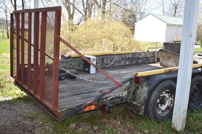 Tandem Flat Bed Trailer used frequently and in good condition!