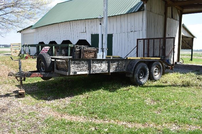Tandem Flat Bed Trailer used frequently and in good condition!