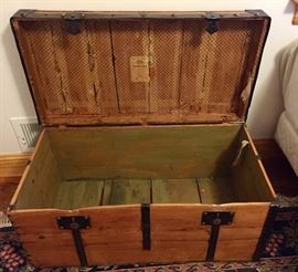 Vintage Wood Steamer Trunk