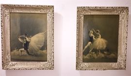 Framed ballet prints