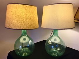 Blown glass lamps
