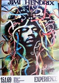 Vintage Jimi Hendrix 'Stuttgart' poster