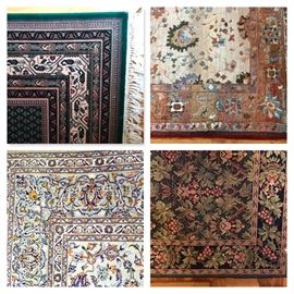 Collection of beautiful, clean area rugs.