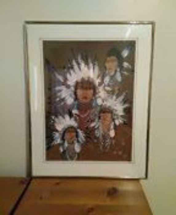 Four Native Chiefs Serigraph Proof