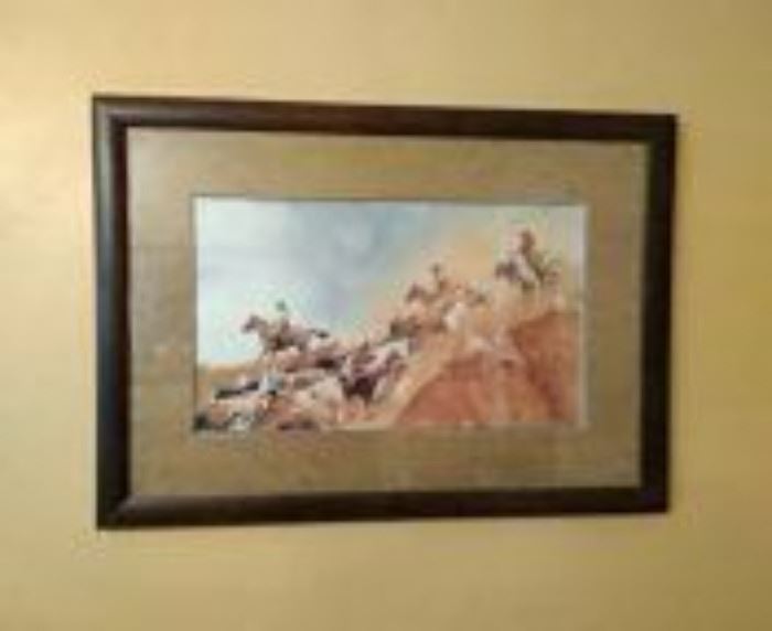 Limited Edition Cattle Drive Print by Schmidt