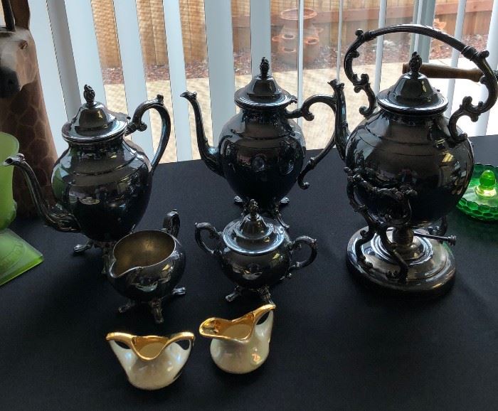 Vintage Coffee and Tea Set with cream and sugar