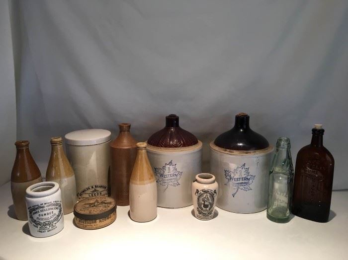 Assorted Stoneware and Glass