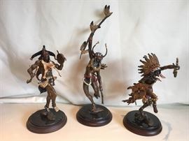 Bronze Native American Statues