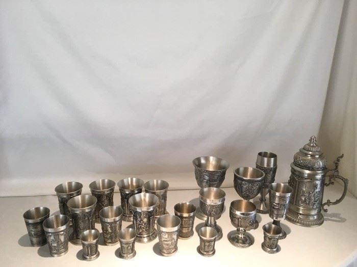 Pewter Goblets and Cups