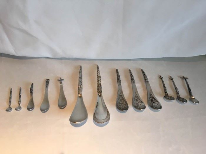 Pewter Spoons Pacific Northwest Tribes