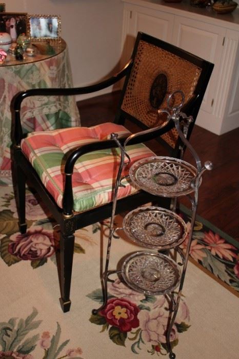 Pair of Side Chairs and  Side Stand