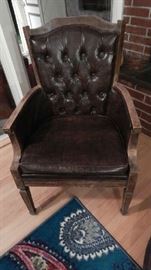 FABULOUS PAIR OF LEATHER SITTING CHAIRS. BUY AS A SET OR SEPERATELY