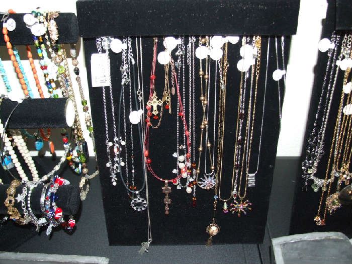 MORE FASHION COSTUME JEWELRY, SOME STERLING SILVER