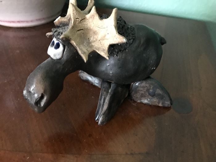 Pottery moose from Maine $7