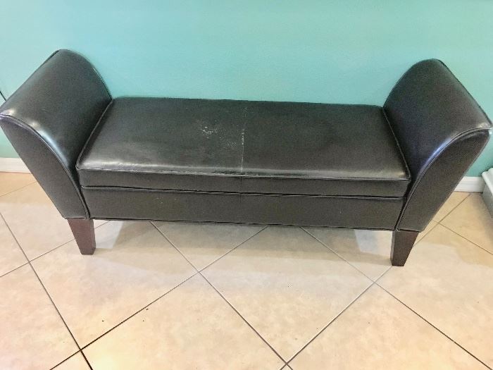 Faux leather bench (slight blemish) $25