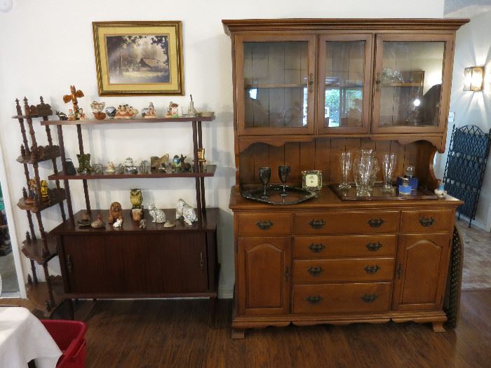 What Not Shelf, Vintage Record Cabinet, China Cabinet