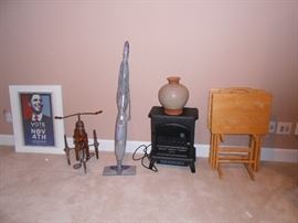 Heater, repro bike, etc