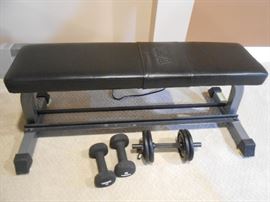 Work bench, weights