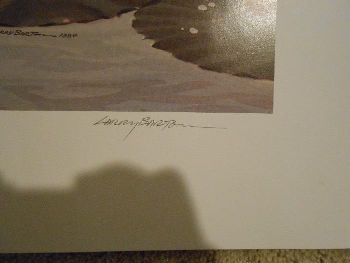 Peterson print signed by Larry Barton