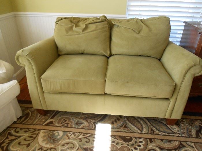 Sage green love-seat - comfy sit