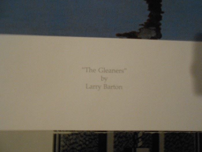 The Gleaners by Larry Barton signed