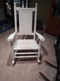 Vintage woven seat and back rocker