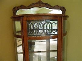 Tudor style leaded glass atop the door