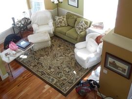View of living room items via the balcony
