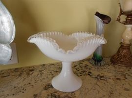 Fenton candy dish - gorgeous ruffled edge