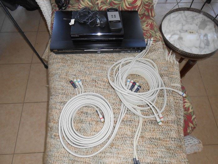 JVC DVD player and cables