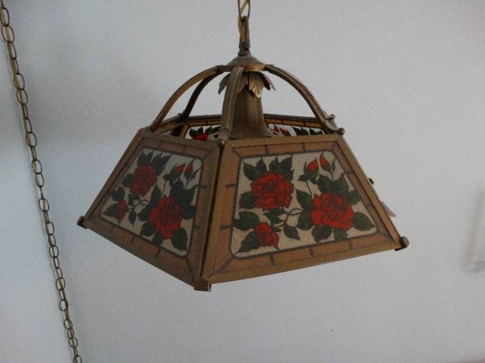 Vintage hanging swag lamp