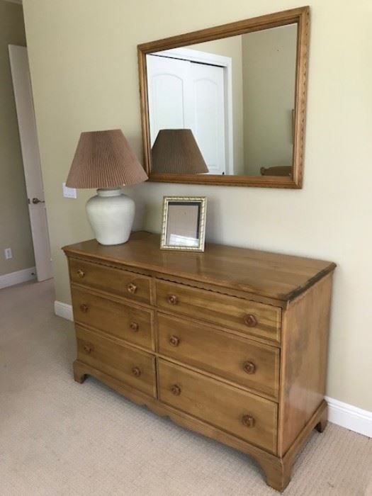 Dresser and mirror matches Appalachian Beech bedroom set