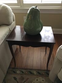 Ceramic pear and side table