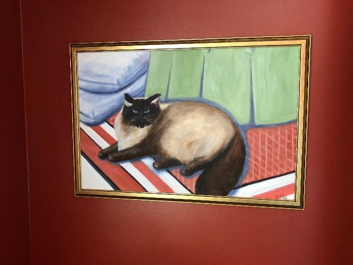wonderful cat painting by E. Pohle