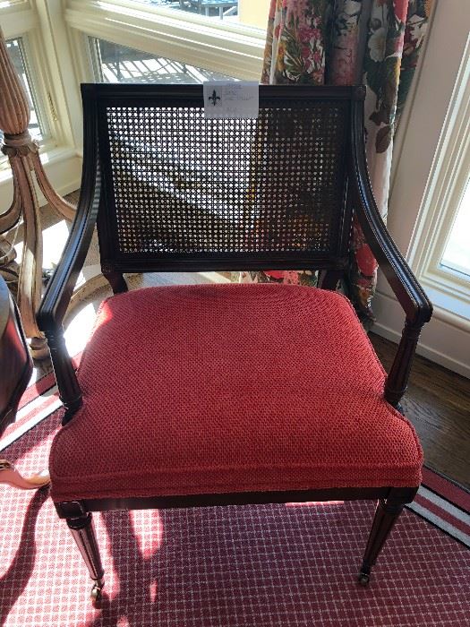 Caned back chair asking $110