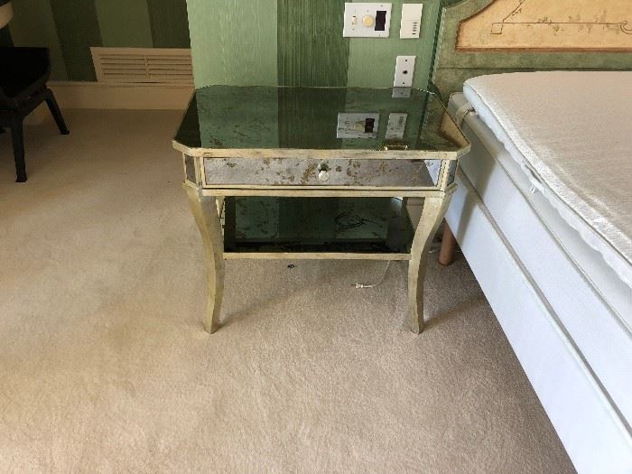 Mirrored nightstand or table in any room in your home.  32"w x 20.5"d x 28"h asking $380
