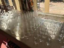 close up of glassware