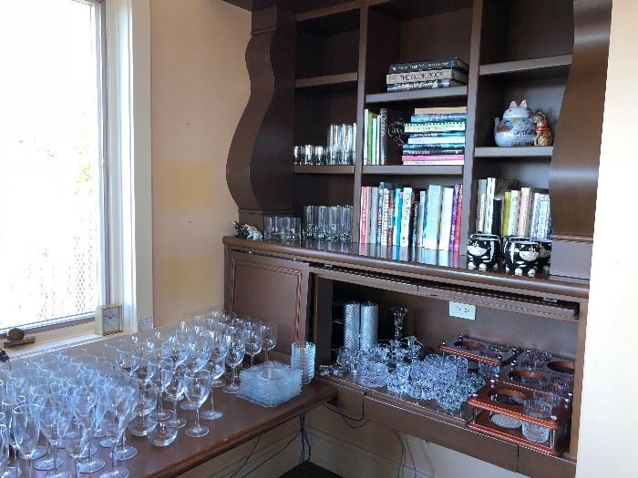 glassware and cookbooks including baccarat oldfashioneds
