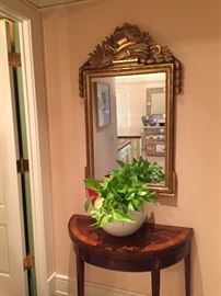 Harvest Motif gold mirror - antique and gorgeous measures 28"w x 44"h asking $520