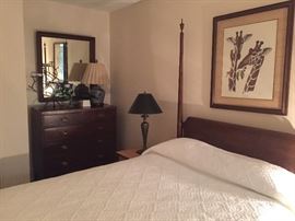 Wonderful four poster or cnaopy bed - full size use either way.  57"w x 82"h asking $420 including mattress set