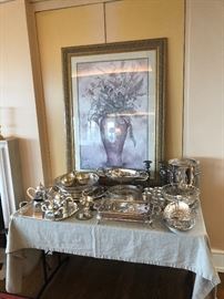 silver plate and wonderful pewter tea and coffee service