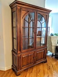 Ethan Allen China Cabinet - 82" Tall. 54" Wide.